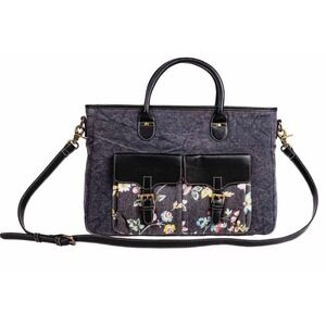 NWT Myra Carmichael Satchel Laptop Bag Upcycled Boho Hippie‎ Floral Utility